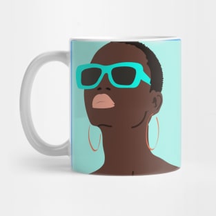 Black girl with sunglasses Mug